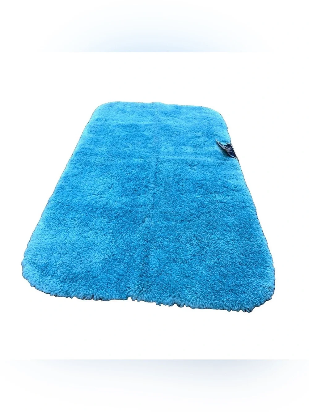Set of 2 Plush Teal Blue Bath Rugs Non Slip Bathroom Mats 33x20 New